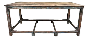 Vintage Rustic Farm Work Dining Table