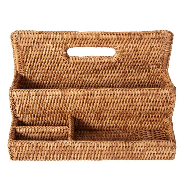 Artifacts Rattan Standing Stationary Sorter in Honey Brown For Sale In Houston - Image 6 of 11
