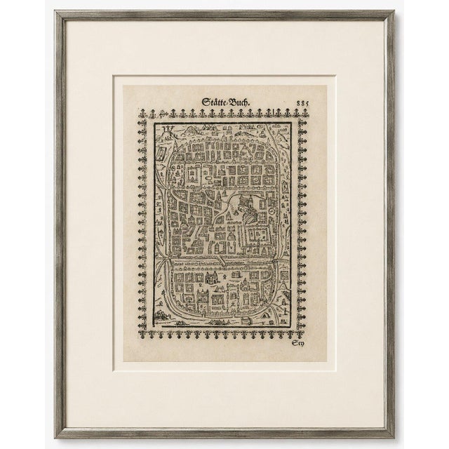 Title: 17th Century Woodcut Map of Jerusalem from Abraham Saur’s Städte-Buch, 1658 : A rare and visually compelling 17th-...
