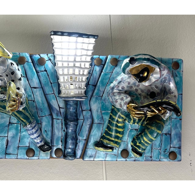 Panel with 7 Tiles and Lights in Ceramic from San Polo, Italy, 1950s For Sale - Image 11 of 17