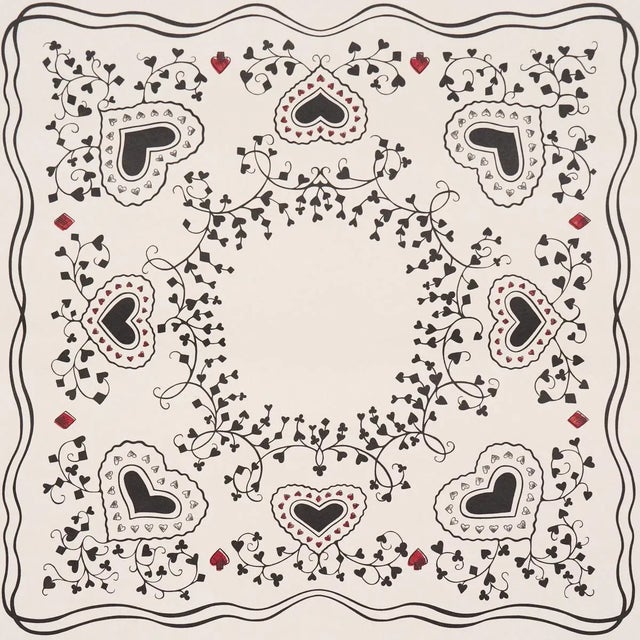 Schumacher SAMPLE - Schumacher X Backdrop Garden Of Hearts Wallpaper In Black & Ivory For Sale - Image 4 of 5