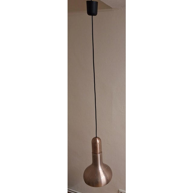Vintage German Ceiling Lamp with Copper-Colored Aluminum Shade by Staff, 1980s For Sale - Image 4 of 9