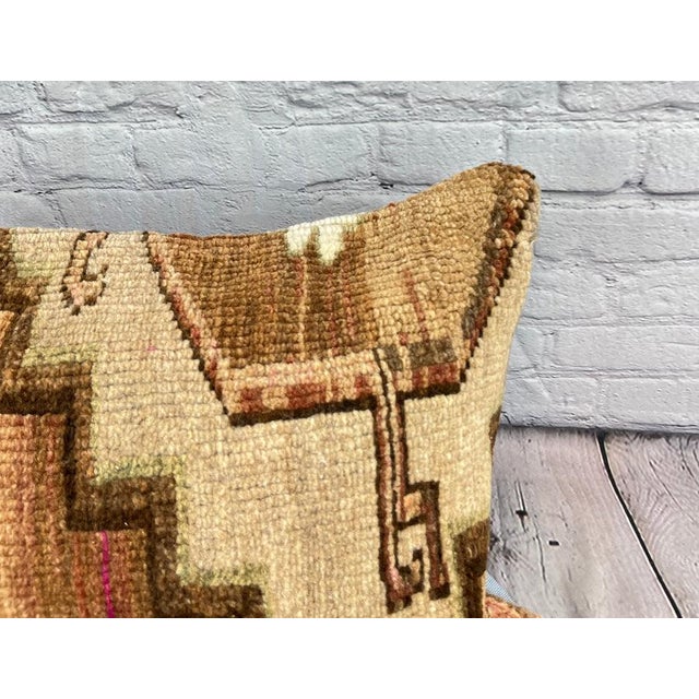 Turkish 16 x 24 Rug Pillow Anatolian Essence Turkish Pillow Cushion Cover For Sale - Image 3 of 4