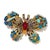 Bochic “Orient” Opal, Multi Sapphires & Ruby Brooch Set in 18k Gold & Silver For Sale - Image 4 of 4