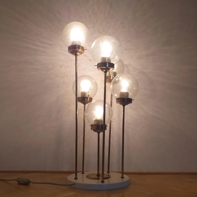 Mid-Century Sputnik Floor Lamp from Kamenický Šenov, 1970s For Sale - Image 4 of 12