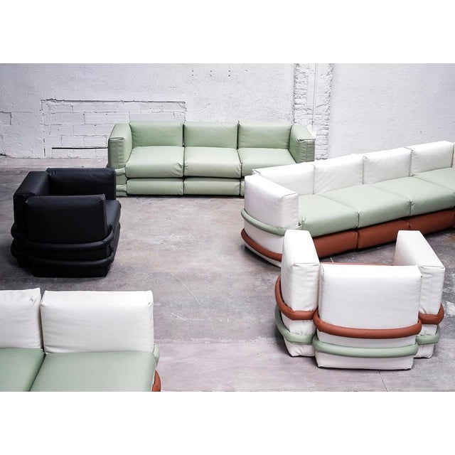 Pillow Four-Seater Sofa in Leather by Muller Van Severen for BD Barcelona For Sale - Image 12 of 14