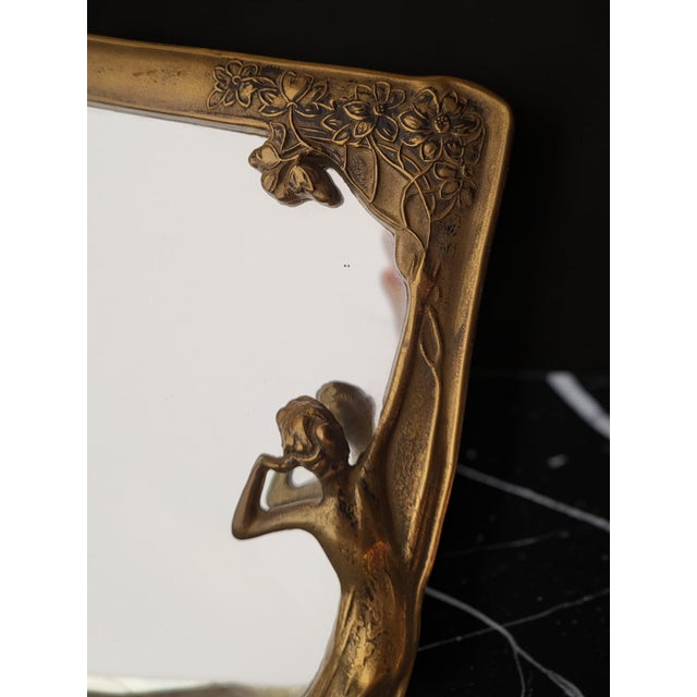 Art Nouveau Table Mirror by Pierre Bex, France, 1970s For Sale - Image 3 of 8