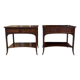 Dessin Fournir Waring Bowfront Tables- A Pair For Sale