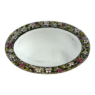 Olivia Riegel Mirrored Vanity Tray W Crystals For Sale