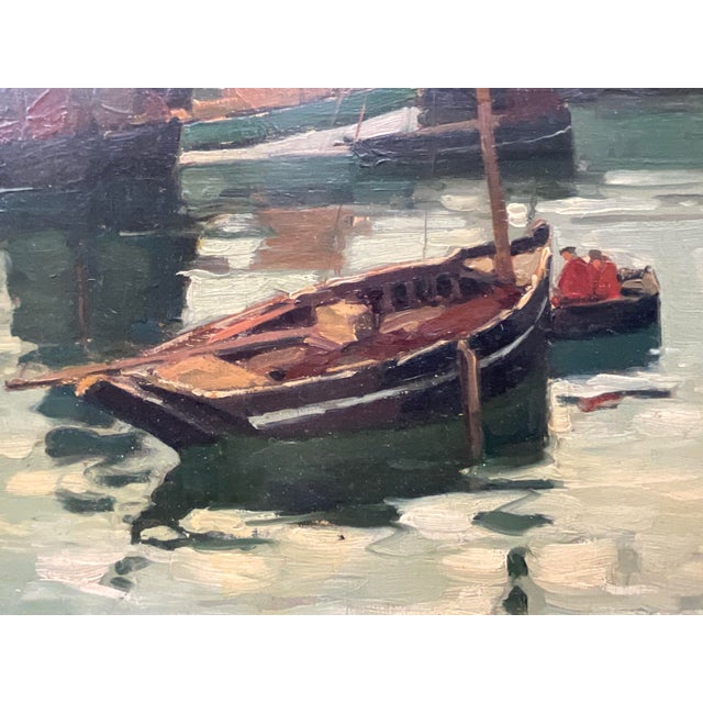 French Impressionist Harbor Scene Oil Painting Lucien Lefebvre-Foinet Paris For Sale In Miami - Image 6 of 17