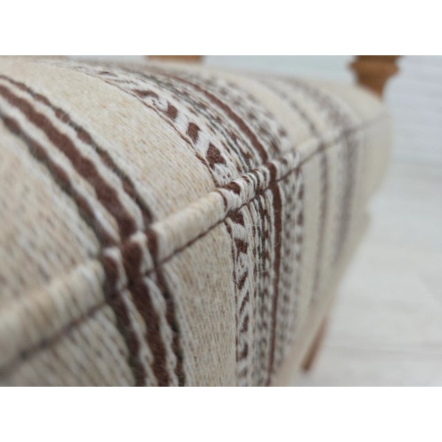 Vintage Danish Armchair in Furniture Wool and Oak, 1970s For Sale - Image 15 of 18