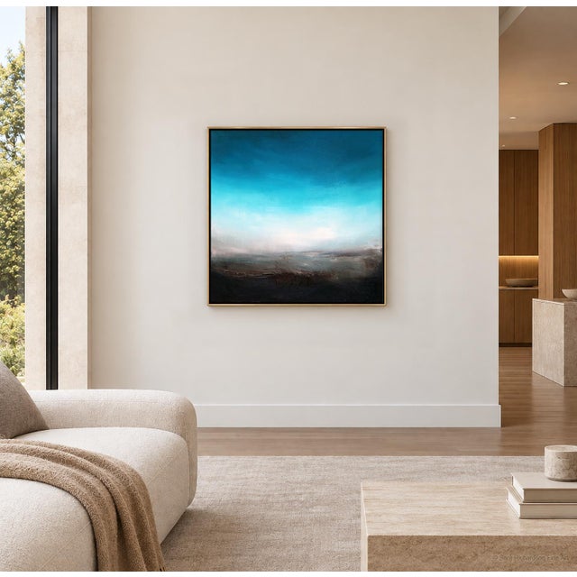 Sea Mist No. 1 is a high contrast, atmospheric oil painting that captures the poetry of coastal light just before the...