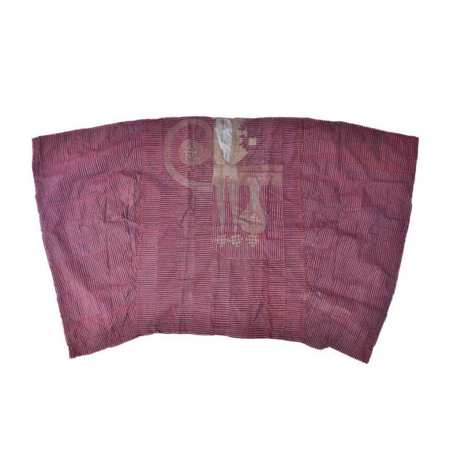 Early 20th Century Hausa Embroidered Boubou Shirt Maroon Nigeria Sidley Collection For Sale In Denver - Image 6 of 11