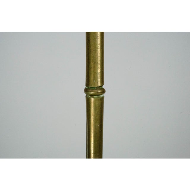 Mid-Century Italian Brass Faux Bamboo Floor Lamp, 1960s For Sale - Image 9 of 11