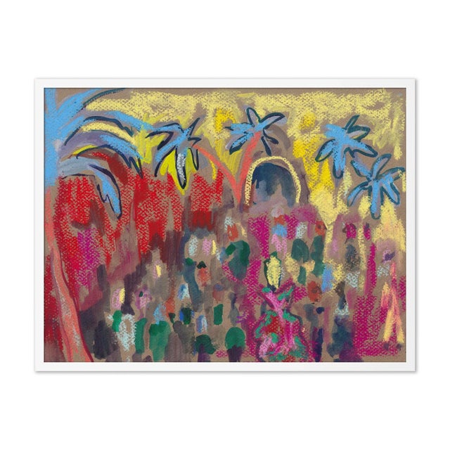 Illustration Cabaret I by Happy Menocal in White Frame, Small Art Print For Sale - Image 3 of 3