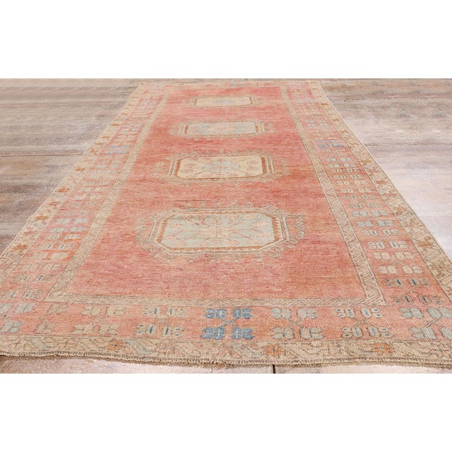 Vintage Turkish Oushak Rug, 04'06 X 11'09 For Sale - Image 9 of 10