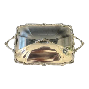 Antique John Round & Sons 3-Piece Covered Vegetable Dish [Sheffield 3025]