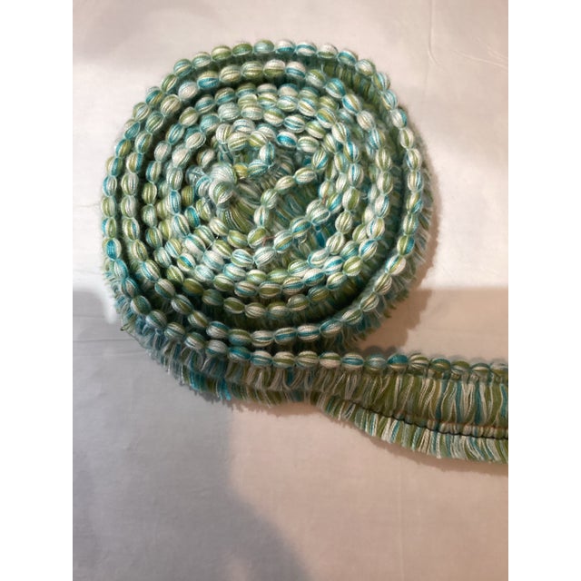 Samuel & Sons Blue, Green & White Trim- 2 Yards For Sale - Image 4 of 6