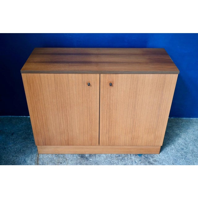 Vintage Modular Sideboard Light Wood Veneer and Brass, 1970s For Sale - Image 10 of 18