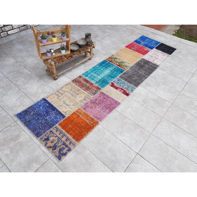 Oushak Vintage Anatolian Runner For Sale - Image 9 of 10