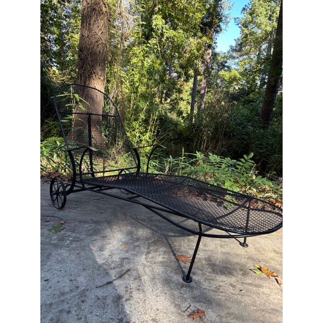 1940s Woodard Rare Sculptura Chaise Lounge, Restored Antique For Sale - Image 5 of 6