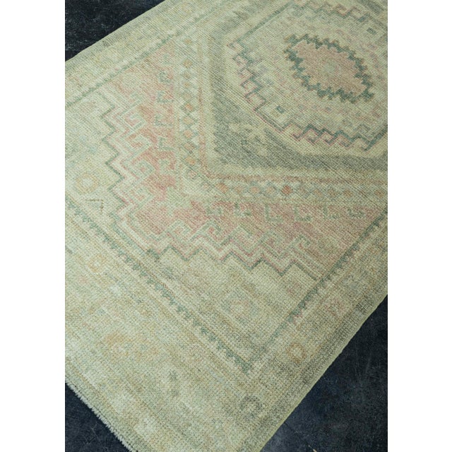 Black Turkish Oushak Rug 3'1" x 12'6" #19261 For Sale - Image 8 of 8