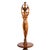 Mid 20th Century Egyptian Revival Carved Wood Figural Pedestal Side Table For Sale - Image 5 of 10