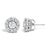 Haus of Brilliance 10K White Gold 1 1/2 Cttw Lab Grown Diamond Halo Stud Earrings, Pair For Sale - Image 4 of 4
