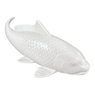 Vintage MCM Andrea by Sadek Japanese Large Koi Fish Porcelain Figurine For Sale