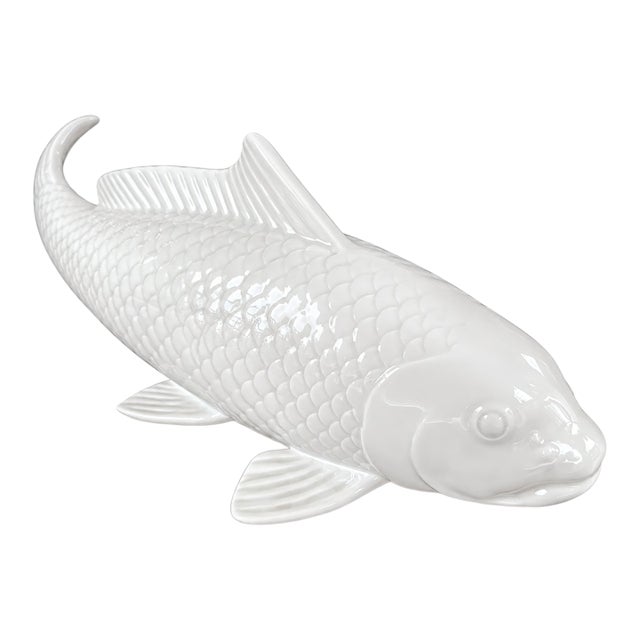 Vintage MCM Andrea by Sadek Japanese Large Koi Fish Porcelain Figurine For Sale