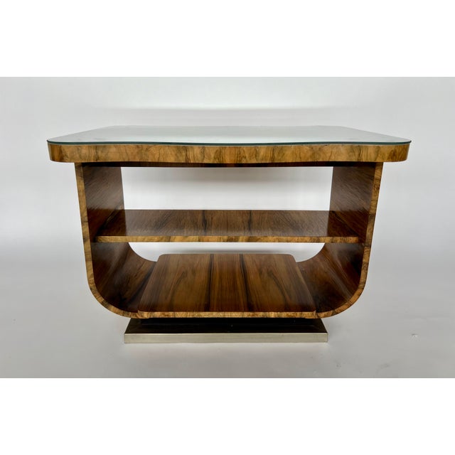Mid 20th Century Organic Edge Art Deco Wood Side Table For Sale - Image 9 of 9