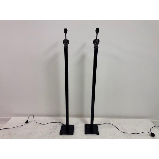Sculptural Floor Lamps by Aimé Cécil for Les Héritiers, 2000s, Set of 2 For Sale - Image 3 of 13