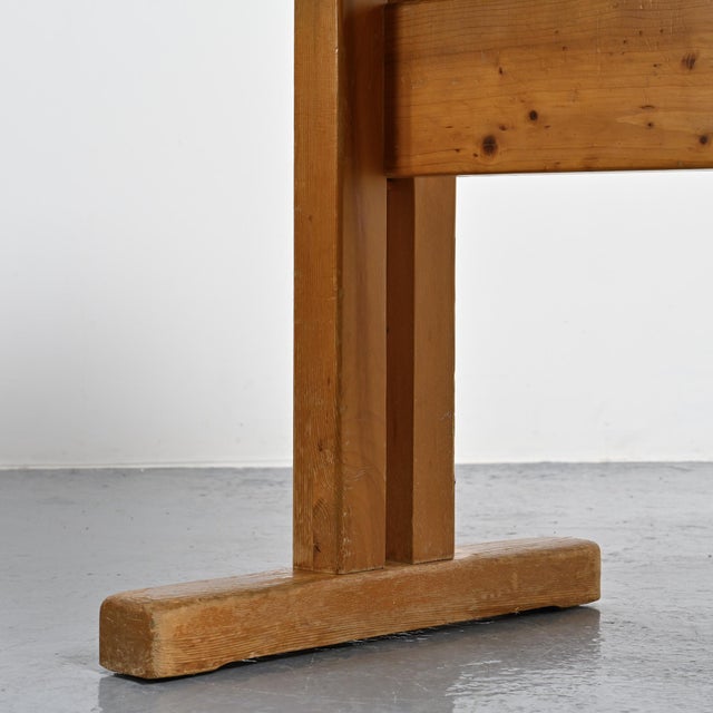 Brown Pine Dining Table for Les Arcs, France, 1970s For Sale - Image 8 of 13