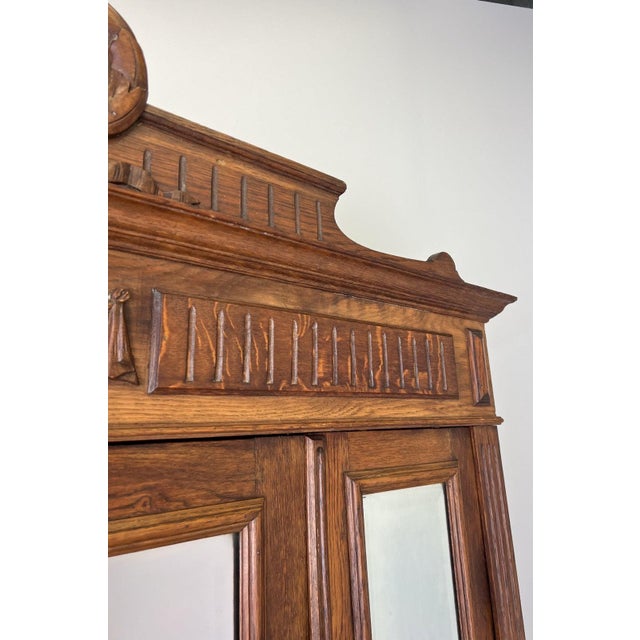 Brown French Wardrobe in Oak For Sale - Image 8 of 18