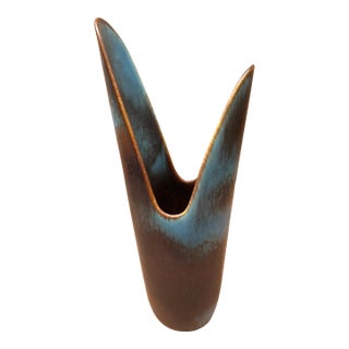 1940s Mid-Century Modern Rorstrand Gunnar Nylund Harfur Glaze Vase For Sale