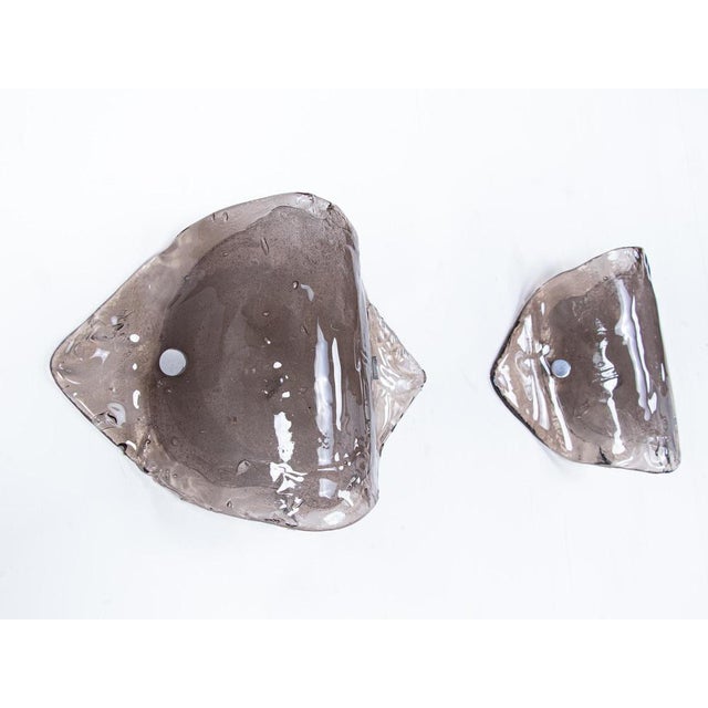 Large Smoke Murano Glass Wall Lights from Kalmar, 1960s, Set of 2 For Sale - Image 3 of 13