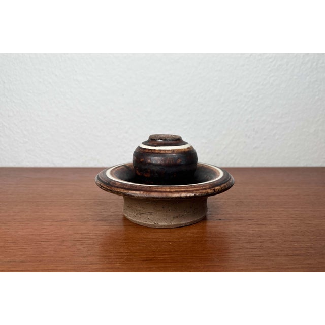 Mid-Century Modern Danish Studio Pottery Candleholder by Lise Eder for Lise Keramik, 1960s For Sale - Image 15 of 15