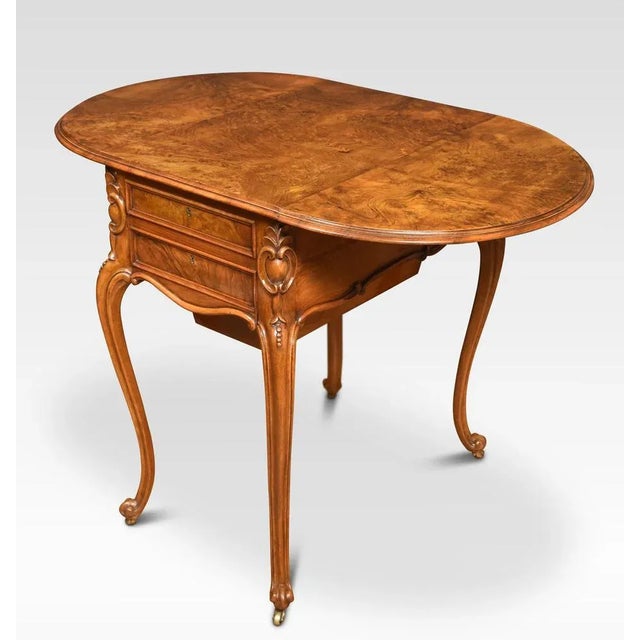 Figured Walnut Side Table, 1890s For Sale - Image 4 of 10