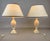 Beige Marble Table Lamps with Shades, 1950s, Set of 2 For Sale - Image 8 of 8