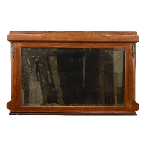 Biedermeier Style Mirror with Metal Inserts For Sale