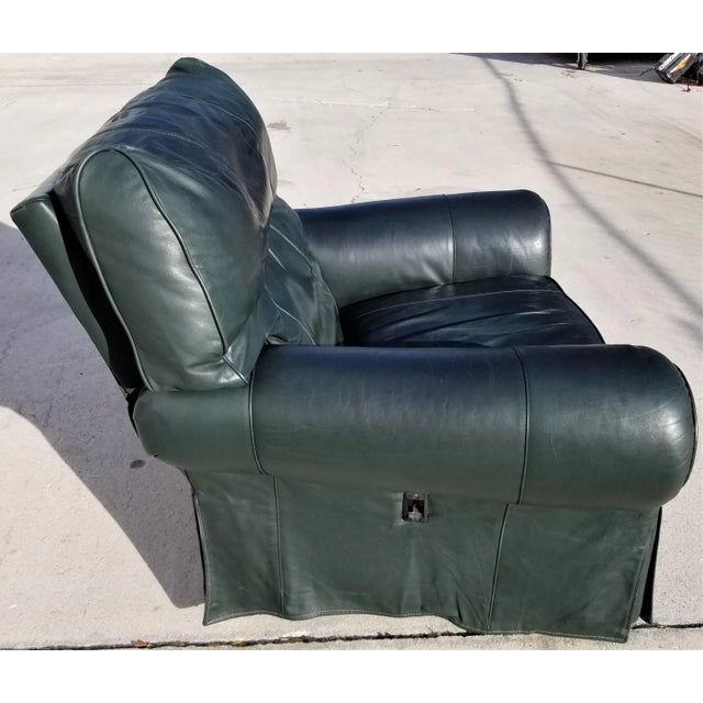 Late 20th Century Leathercraft Easeback Recliner Club Lounge Chair For Sale - Image 5 of 7