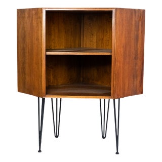 Mid-Century Corner Cabinet with Hairpin Legs, 1960s For Sale