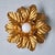 This set of 1970s gold-colored (gilt) metal ceiling/wall lights is in good, working condition. Hollywood Regency/Coco...
