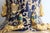 Mid 20th Century Pair Large 18" Chinese Porcelain Vases Cobalt Blue Gold Hunt Scene Chinoiserie For Sale - Image 14 of 18