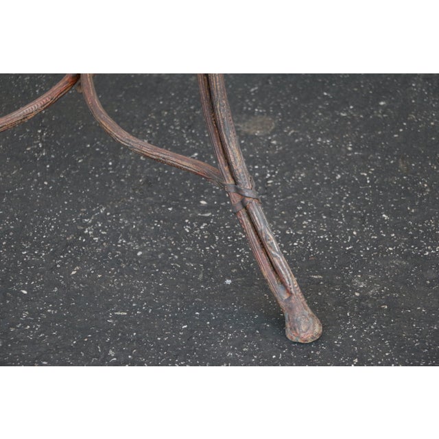 Late 20th Century Vintage Set of Eight Gregorius Pineo Faux Bois Twig Iron Outdoor Armchairs — Los Angeles, Ca For Sale - Image 18 of 18