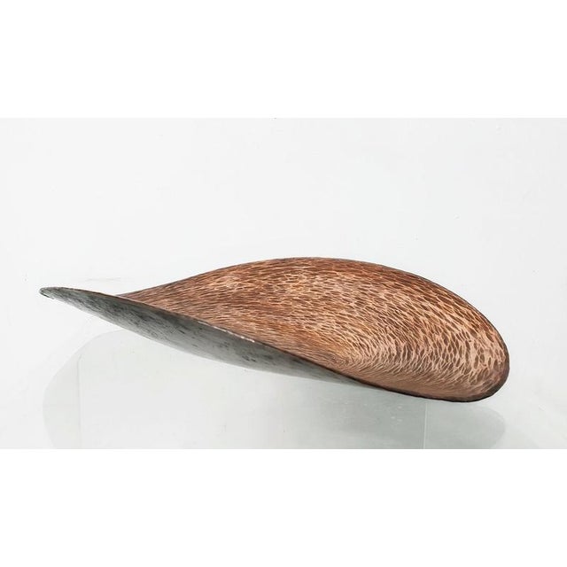 Large and heavy set mid century fruit bowl handmade in solid copper.
