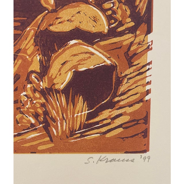 Woodblock by Knoxville artist Dr. Stephen Krauss. Krauss was a world traveler, getting inspiration from his work from all...