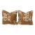 2 Rose Cummings Macclesfield Chestnut Floral Linen 20” Pillows. Feather Down For Sale