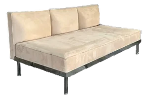Vintage Contemporary Polished Chrome Sofa