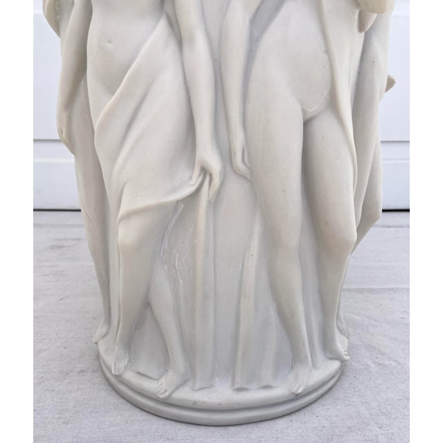 Greek Renaissance Aphrodite Cast Plaster Alabaster Umbrella Stand Planter For Sale - Image 4 of 12